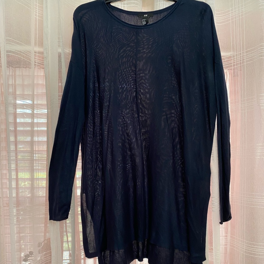 HM Light Knit Long Sleeve Navy Sweater Size XS